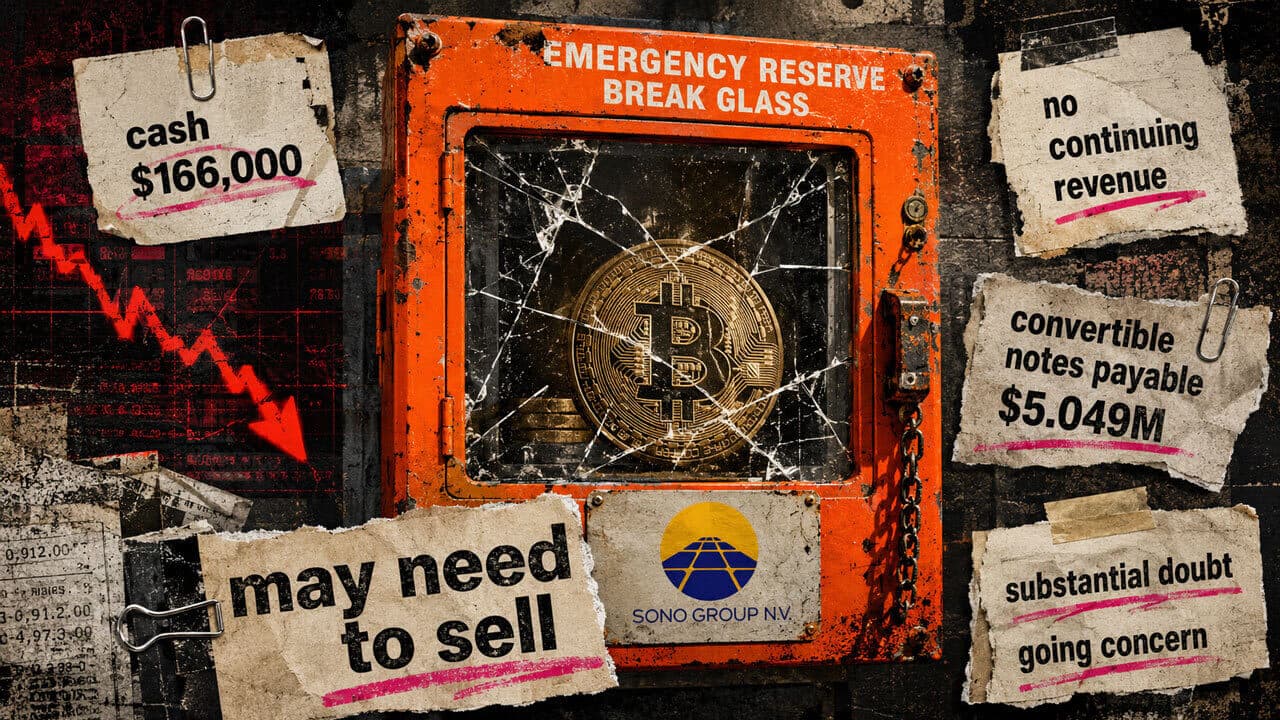 Sono Group's Pivot to Bitcoin: A $5M Bet Leaves Public Company with Only $166,000 in Cash