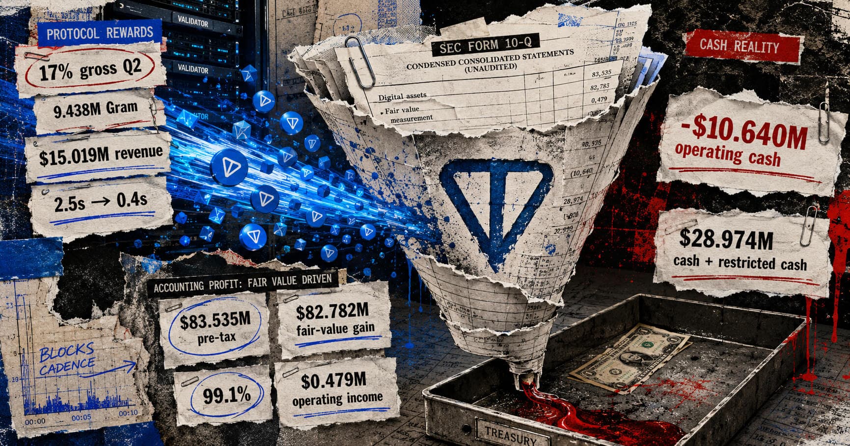 TON Strategy's Q2 Report Shows $15M in Staking Gains Fail to Cover $10.6M Operational Cash Burn