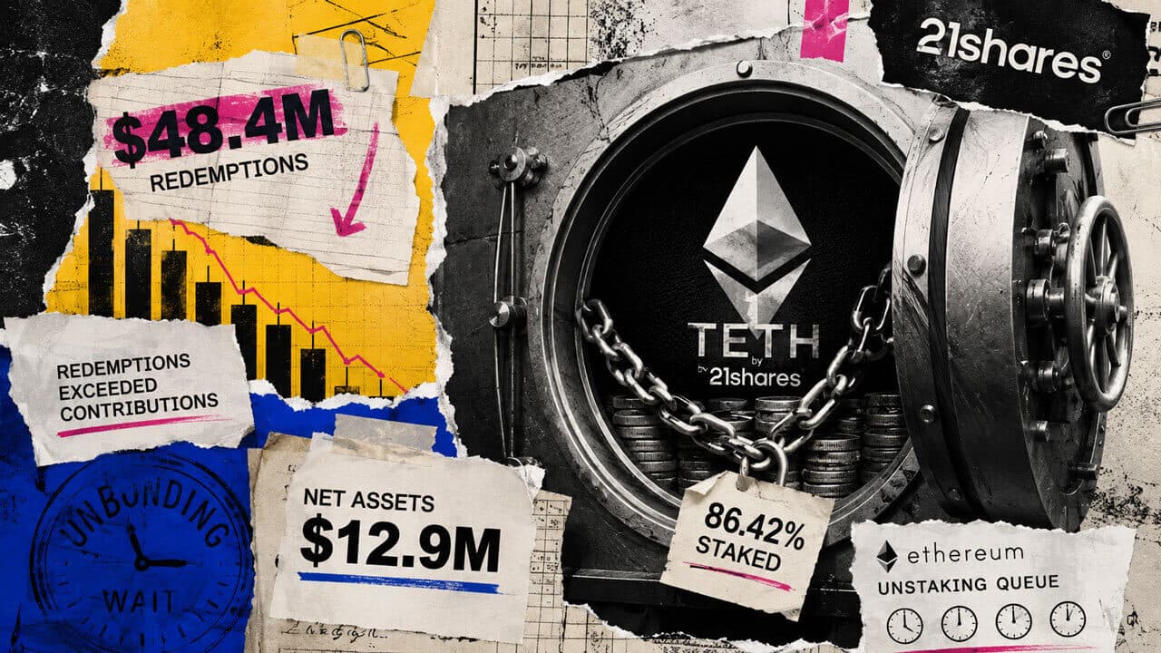 Despite $48M in Redemptions, 21Shares' Ethereum ETF Ended June with 86% of its ETH Staked
