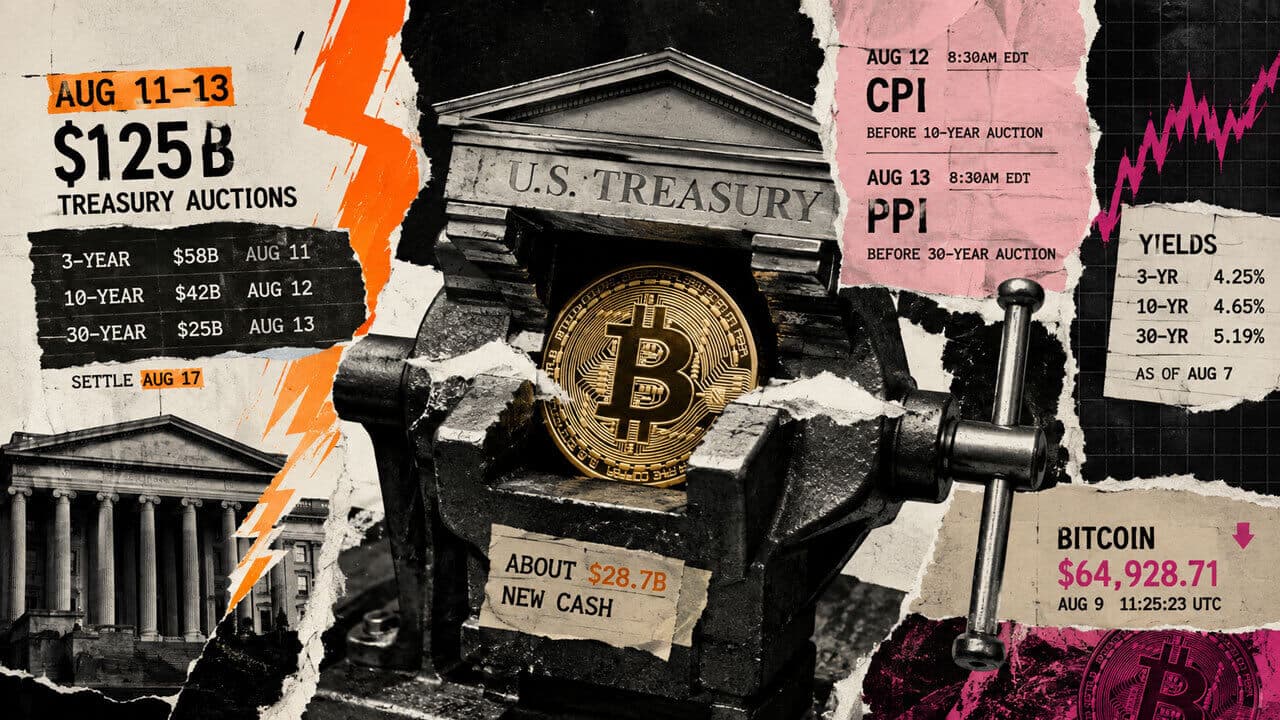As Treasury Yields Approach 5.2%, a $125 Billion Auction Series Poses a Key Test for Bitcoin's Market Resilience